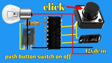 one push button switch on off circuit using cd4017ic || cd4017ic working