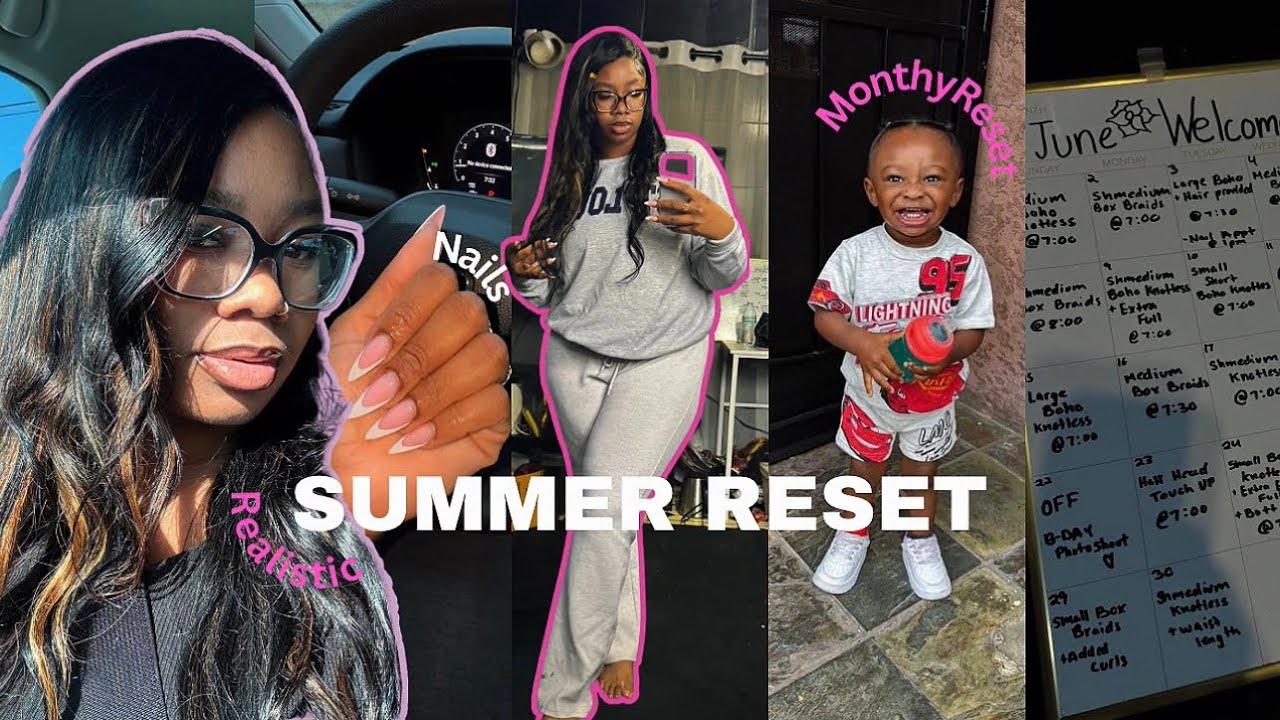 My SUMMER RESET 2025🫧👙💗 | maintenance ￼(hair,nails) | calendar | 21 year old mom life & more!