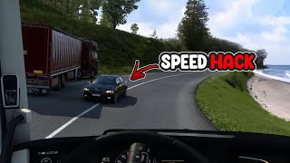 NOOBS on the road #30 - Speed hack | Funny moments - ETS2 Multiplayer