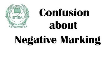 Confusion about Negative Marking in ETEA Screening tests