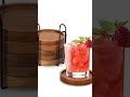 🪵 Your guests will ask where you got these! Premium wooden coasters with elegant holder. Protect yo