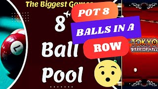 Pot 8 balls in a row|8 ball pool game mod apk|The gaming bank screenshot 1