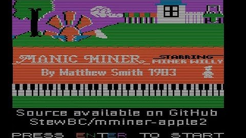 Manic Miner Apple II