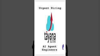 🚀 Tayana Hiring AI Agent Engineers 🔥 Remote Job | ₹3.6–6 LPA Salary | Apply Now 💻 #fresherzone
