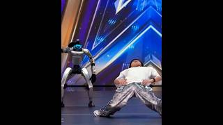 He made robots dance to... lady gaga on AGT? 🤯 #robot #agt #humanoidrobot #talent