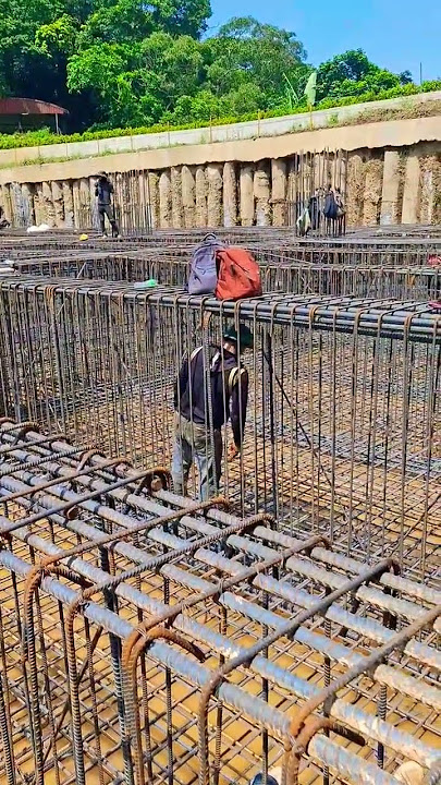 Rangka Besi Ulir untuk Pondasi gedung Super Kuat! 💪 #Konstruksi #taiwan #building