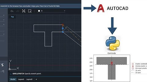 Easy steps to perform a structural section analysis using Autocad and python
