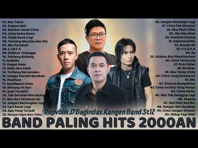 50 Lagu Terbaik Dari Repvblik, Kangen Band, ST12, D'Bagindas - Lagu Tahun 2000an Paling Hits class=