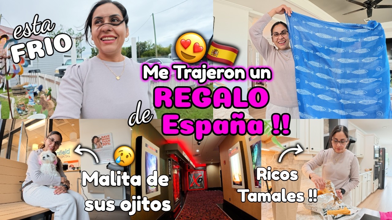 Mi Patrona me Trajo un regalo de España🎁 💕 + Esta malita de sus Ojitos🥺 + llegó el Frío🥶 