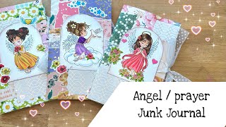 DIY Angel Patchwork Junk Journal | DIY Prayer Journal Easy  Junk Journal, Travelers Notebook Inserts