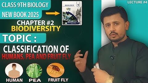 Classification of human,pea and fruit fly | Ch# 2 Class 9th biology new syllabus. Lec:4