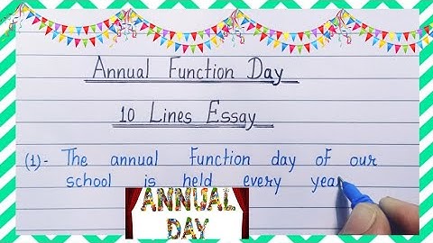 10 lines essay on Annual function day || Essay on Annual day|| Annual Day Essay in English