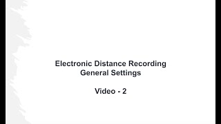 2-EDR General Settings