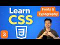 CSS အပိုင်း ၃ - Fonts &amp; Typography
