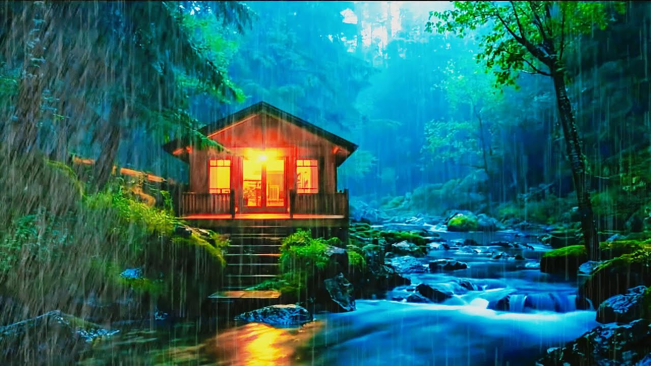 Rain Sounds in a Cozy Forest Bedroom 🌲 | No Music, Pure Sleep Sounds for Deep Sleep - ASMR RAIN