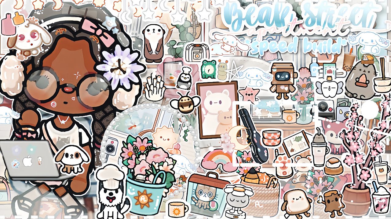 Beak Street Apartment Speed Build🤍💐🐥 *Voiced 🗣️* TOCA Life world 🌎 The Speed Build Diaries* ꩜🍁꩜EP.4