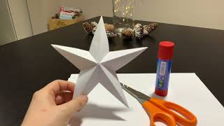 Étoile de Noël en origami avec Ana