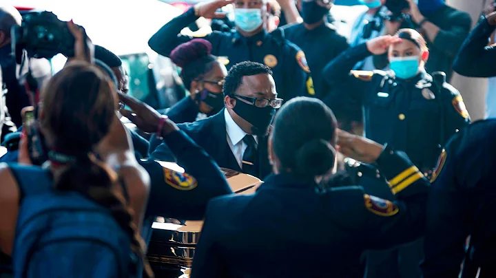 George Floyd's Coffin Saluted by Police as He's La...