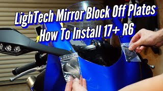 17+ Yamaha R6 LighTech Mirror Plates Install (Screws too short!) | 2020 R6 Track Build Part 1