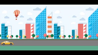 Car in the city, animation by HTML and CSS.