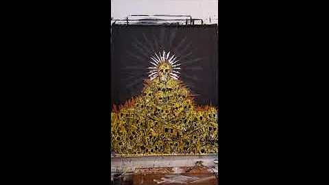 Human Gold painting by contemporary artist Franck ...