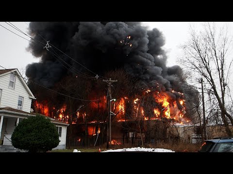 Fire rips through