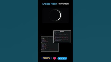 Create Moon Animation #html #css #javascript #cssanimation #webdesign #python