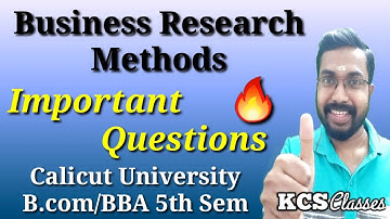 Business Research Methods|Important Questions|Calicut University B.com/BBA 5th Semester 