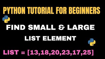 Python Program to Find Largest and Smallest Value in List | Python Tutorial for Beginners