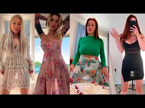 😱Transparent Dress Challenge😱[4K] Girls Without Underwear #54