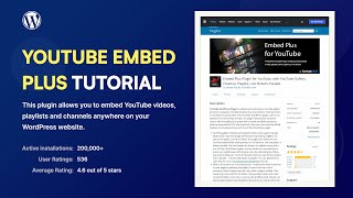 Embed YouTube channels and playlists with the YouTube Embed Plus WordPress Plugin