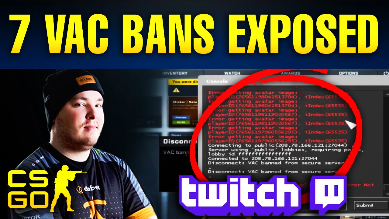 Top 7 CSGO VAC Bans Caught Live On Twitch