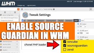 [🔴LIVE] How to enable Source Guardian PHP Loader in WHM?