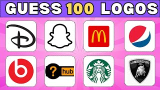 CAN YOU GUESS THE LOGO IN 10 SECONDS? / 100 FAMOUS LOGOS🤔