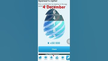 4 YAYTSOGRAM Egg Cipher Code | 4 December | Sponsor’s Cipher ​⁠technic @NiceTechnic