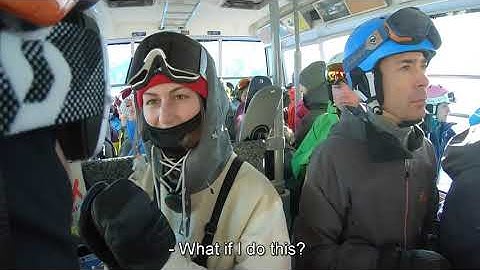 Robin using Roger Select to hear conversation while in a gondola