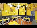 Yellow Black Theme Restaurant Design at Gomti nagar Lucknow | ArchoEarth