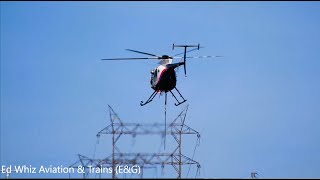 MD530 Helicopter Power Line Work - Dangerous Job by Ed Whiz Aviation & Trains (E&G) 124 views 10 days ago 6 minutes, 44 seconds