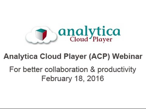 Analytica Cloud Player Webinar