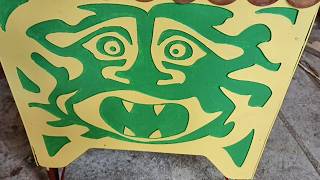 Finished The Homemade Whack-A-Mole Game Raised Signwriting Lettering, Painting And More Copper.