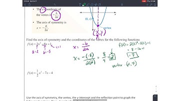 Algebra 8.3 Day 1 Graphing Quadratics