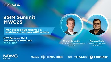 MWC23 Barcelona -eSIM Summit: eSIM Why public cloud hosting is a must have to run your eSIM activity
