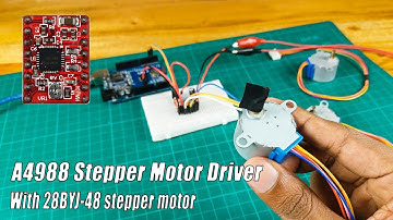How to use the A4988 stepper motor driver with 28BYJ-48 Stepper motor @sritu_hobby