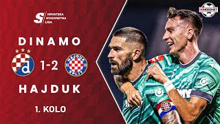 Sažetak: GNK Dinamo 1-2 HNK Hajduk (1. kolo SuperSport HNL)