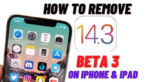 How To Remove iOS 14.3 Beta 3 On iPhone & iPad ! Remove iOS 14.3 Beta 3 From iPhone 12 Pro Max