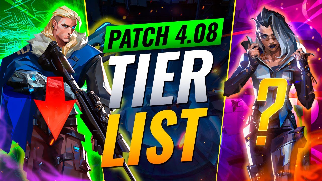 NEW UPDATE: BEST Agents Tier List! - Valorant Patch 4.08