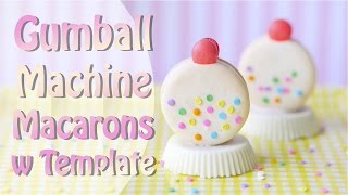 How to bake White Gumball Machine Macarons with Template