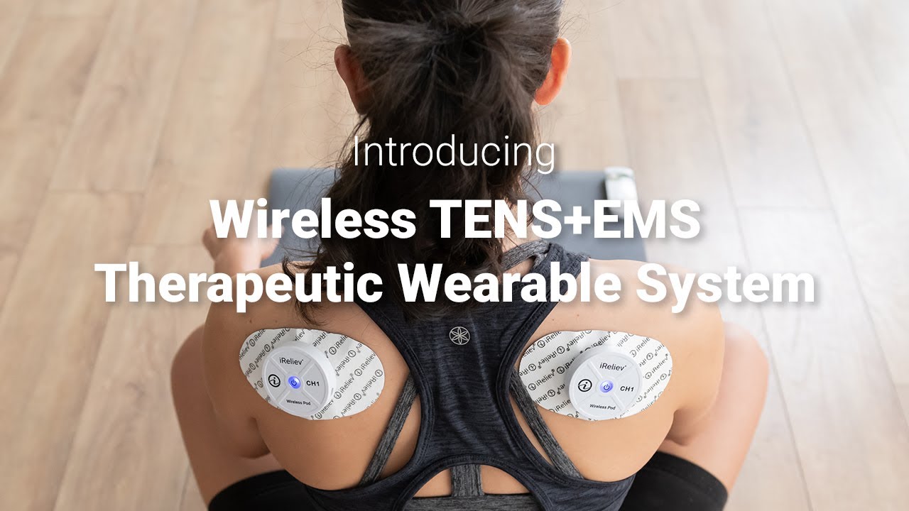 Wireless TENS Unit + Muscle Stimulator Combination for Pain Relief,  Arthritis, Muscle Conditioning, Muscle Strength by iReliev Therapeutic  Wearable System 
