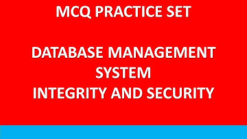 DBMS | Integrity and Security MCQs | UGC NET | PG TRB CS | TRB Polytechnic CSE | Computer Science