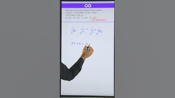 CAT 2024 Slot 1 | QA | Algebra | Indices Surds Logaritme | #shorts #cat2025 #catquantseriescat